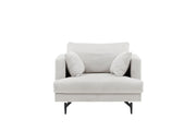 Sofia Single Sofa - Black / Beige Corduroy
