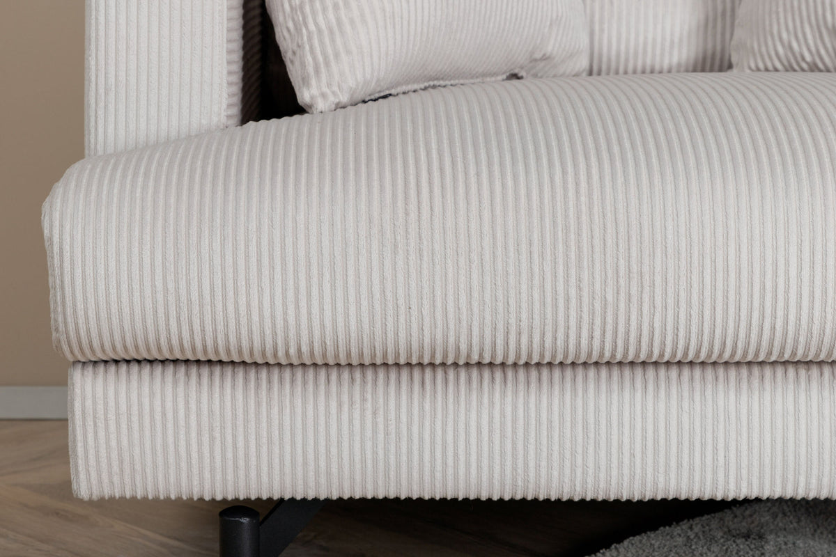 Sofia Single Sofa - Black / Beige Corduroy