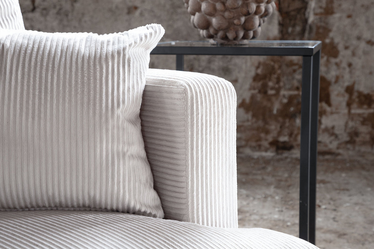 Sofia Single Sofa - Black / Beige Corduroy