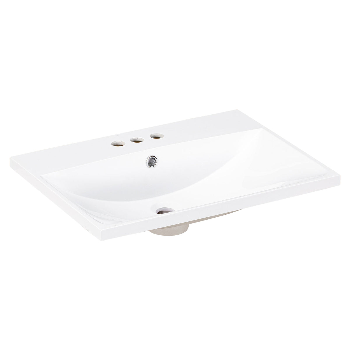 Piano Lavabo 61cm Ceramica Bianco