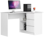 Scrivania Angolare Linea 3 Cassetti Destra – Bianco