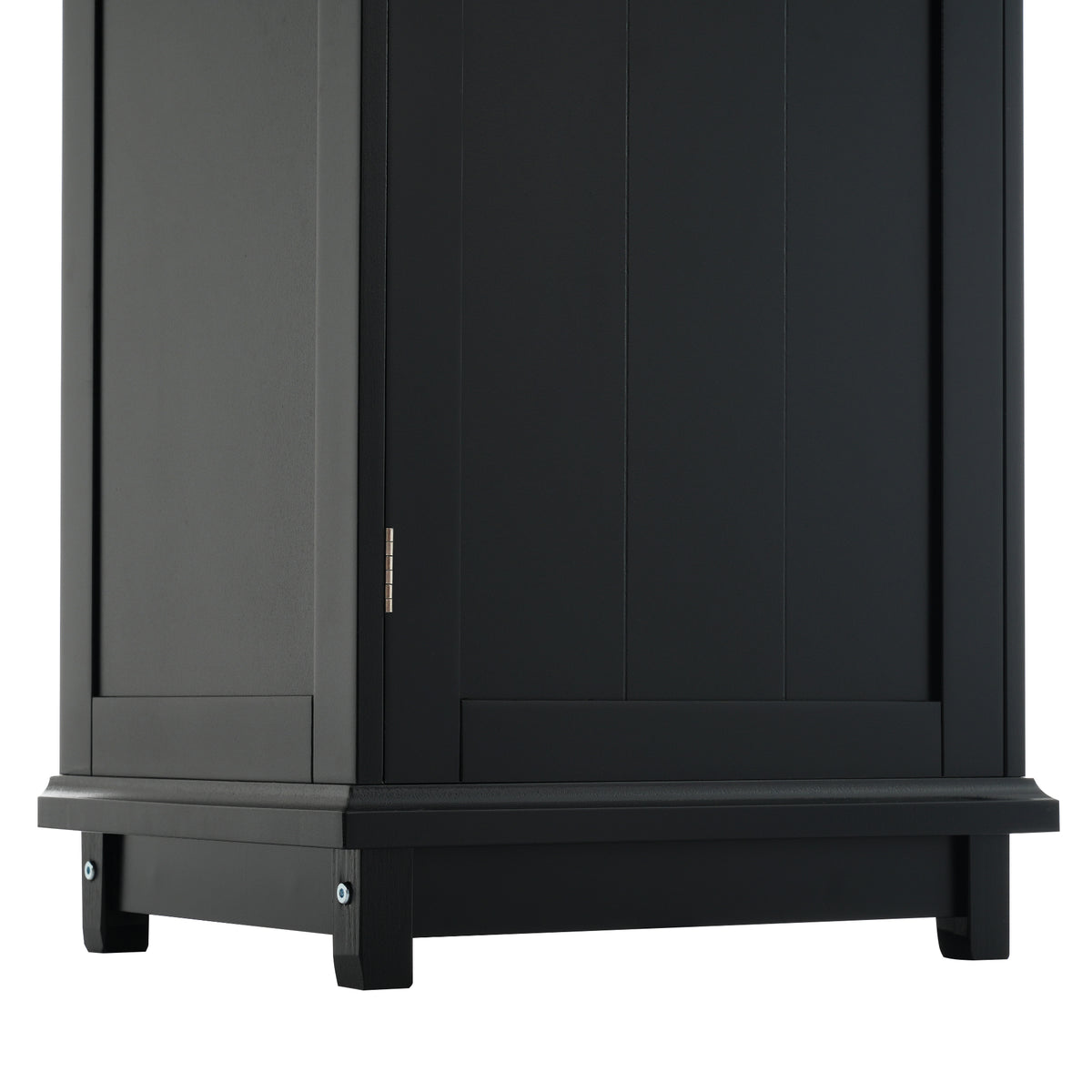 Mobile Bagno Alto Nero con Ante Vetro