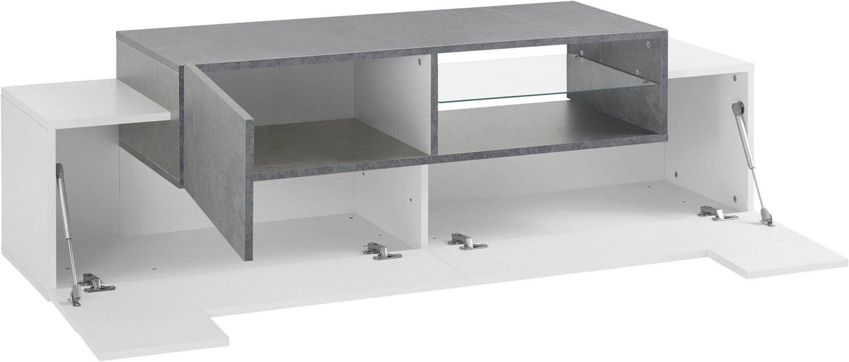 Porta tv NEW CORO 160 cm 1 anta battente + 2 ante a ribalta.