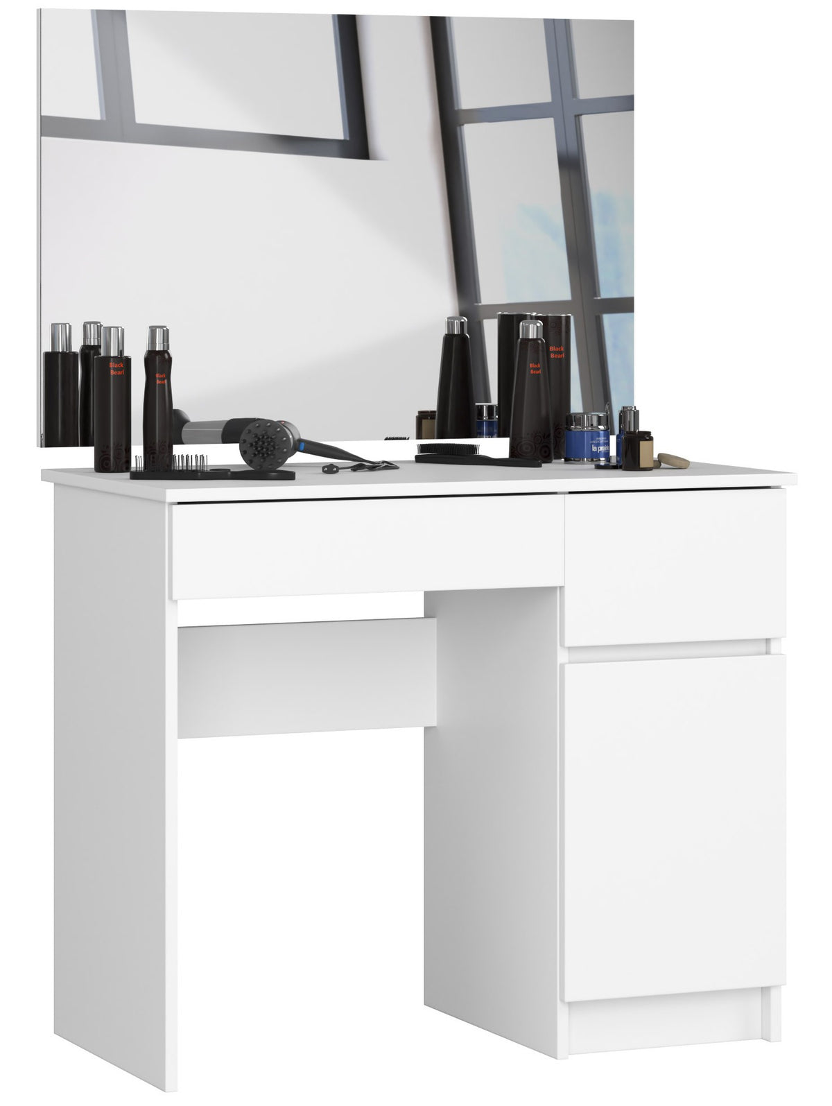 Toeletta Aura 90x60 cm con Specchio Destra – Bianca