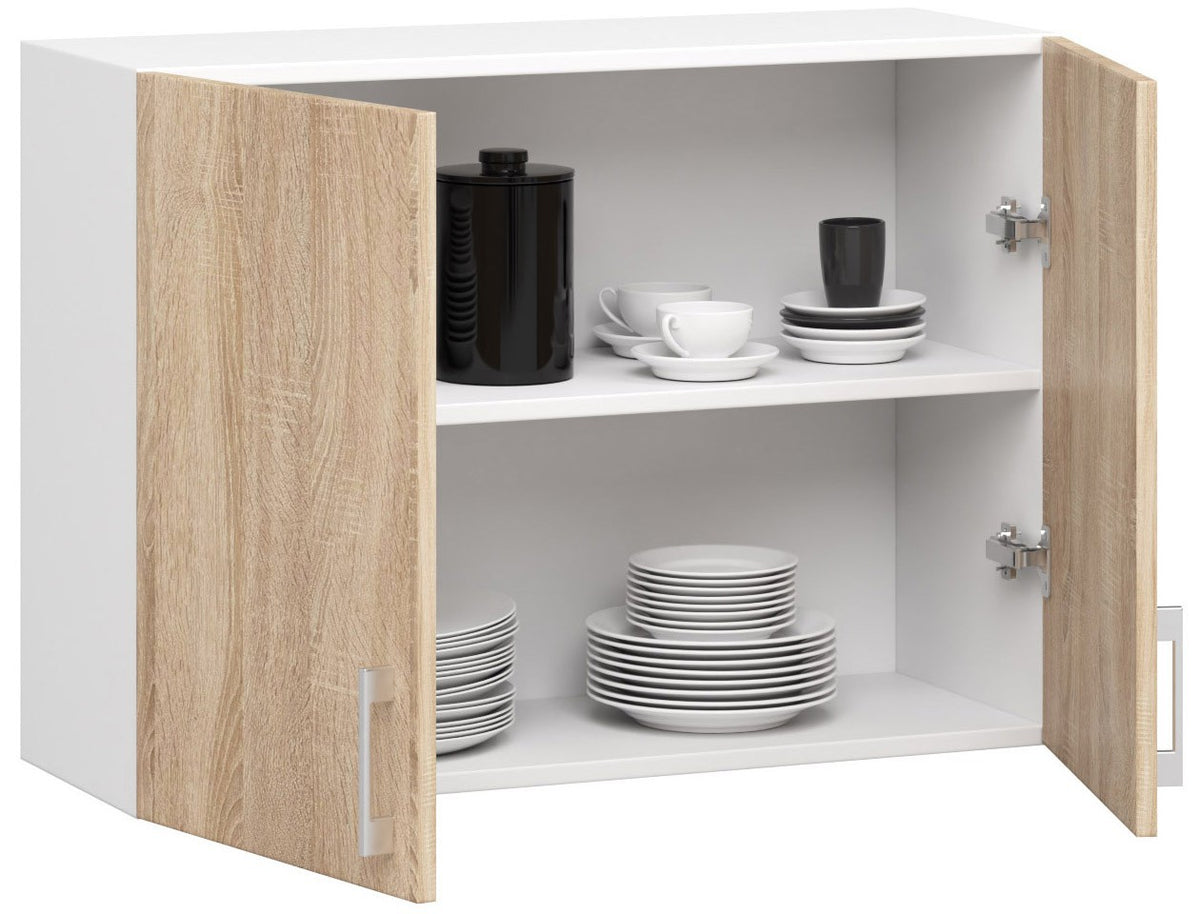 Pensile Cucina Lima 80 cm 2 Ante – Bianco/Rovere Sonoma