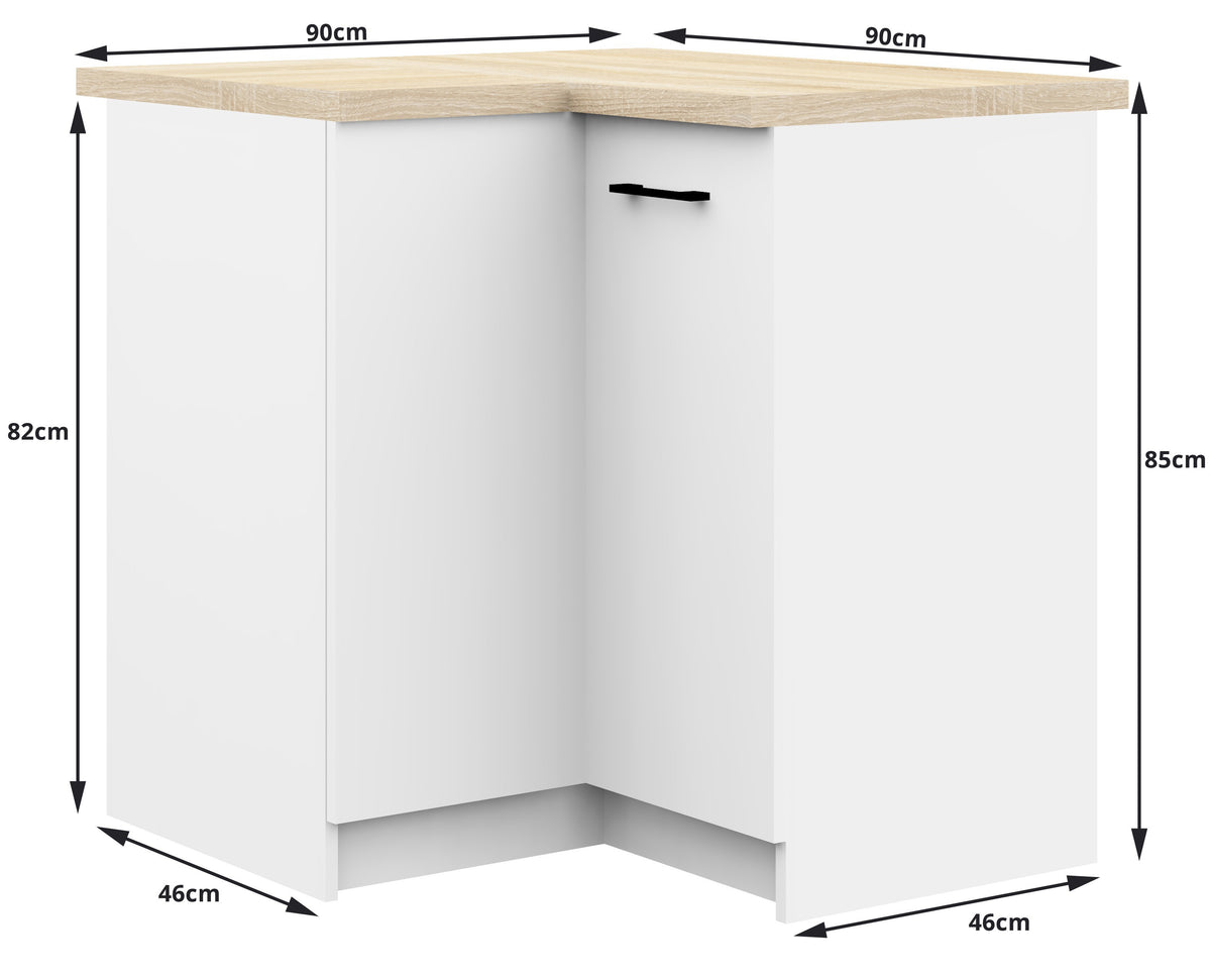 Set Cucina Linea 9 Elementi – Bianco/Sonoma 300x46x203 cm