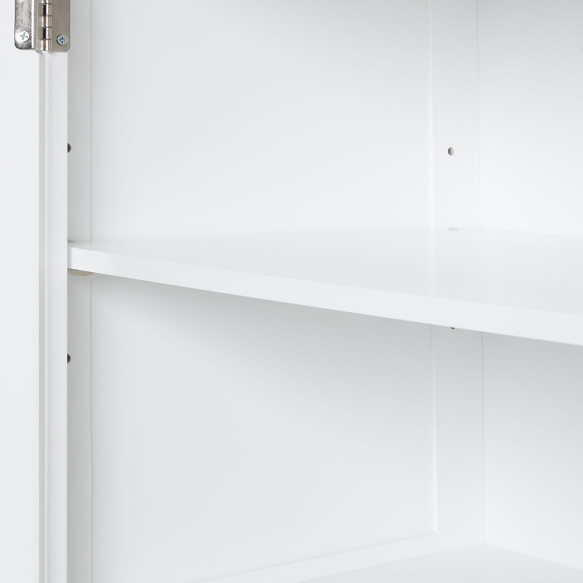 Armadietto Bagno Alto con Cassetti e Ripiano Regolabile