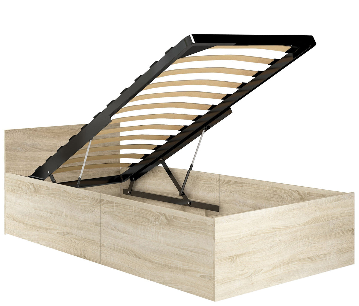 Letto Contenitore Luce 90x200 cm con Rete – Sonoma