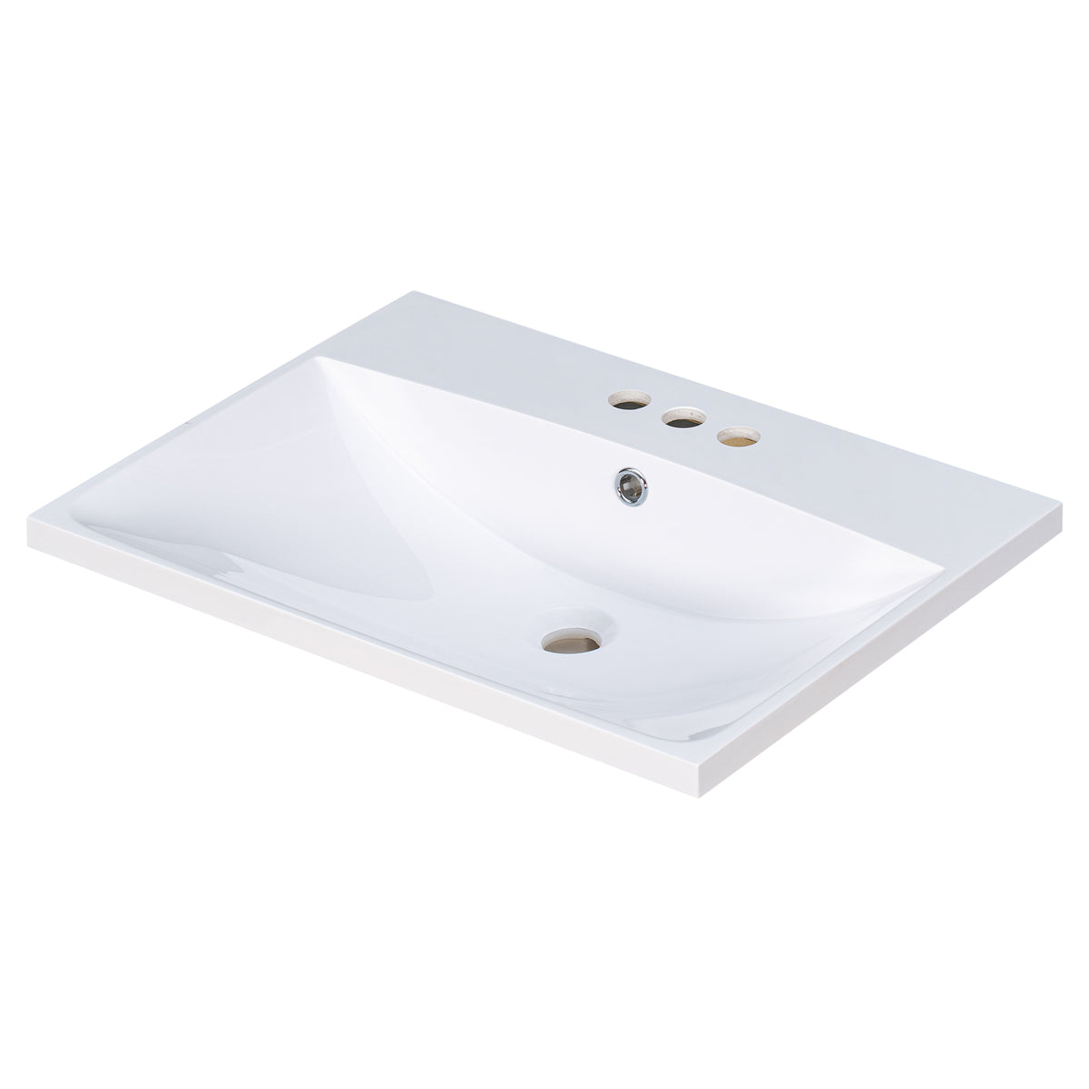Piano Lavabo 61cm Ceramica Bianco