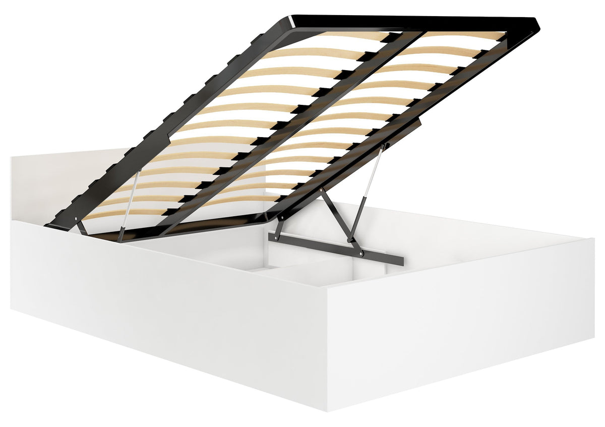 Letto Contenitore Luce 100x200 cm con Rete – Bianco