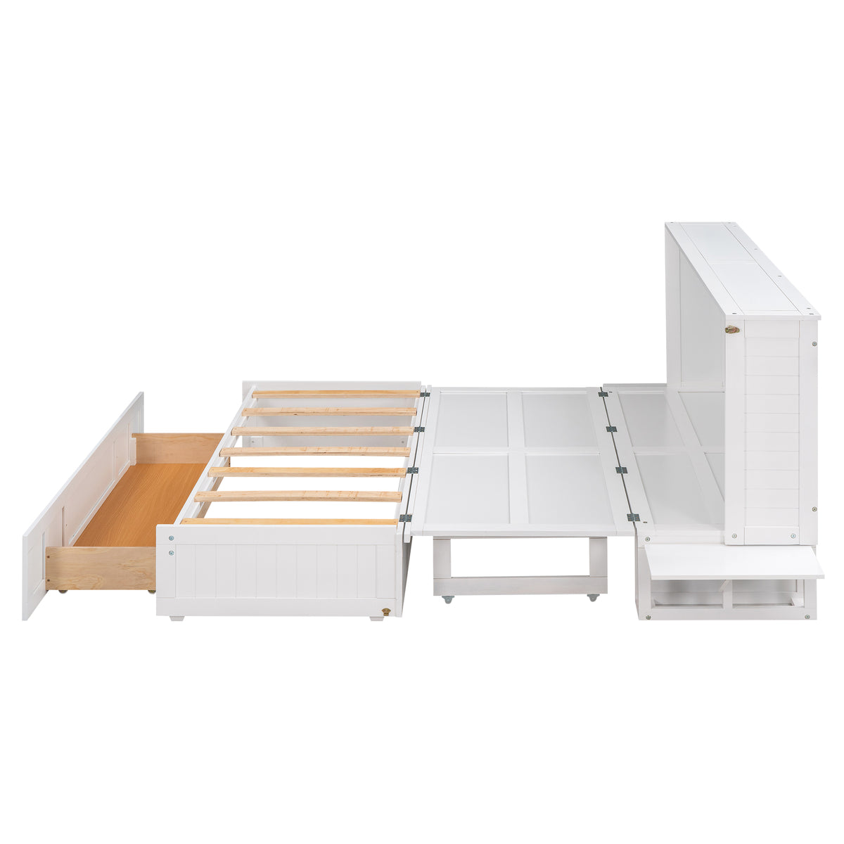 Letto Murphy Queen Bianco con Cassetto