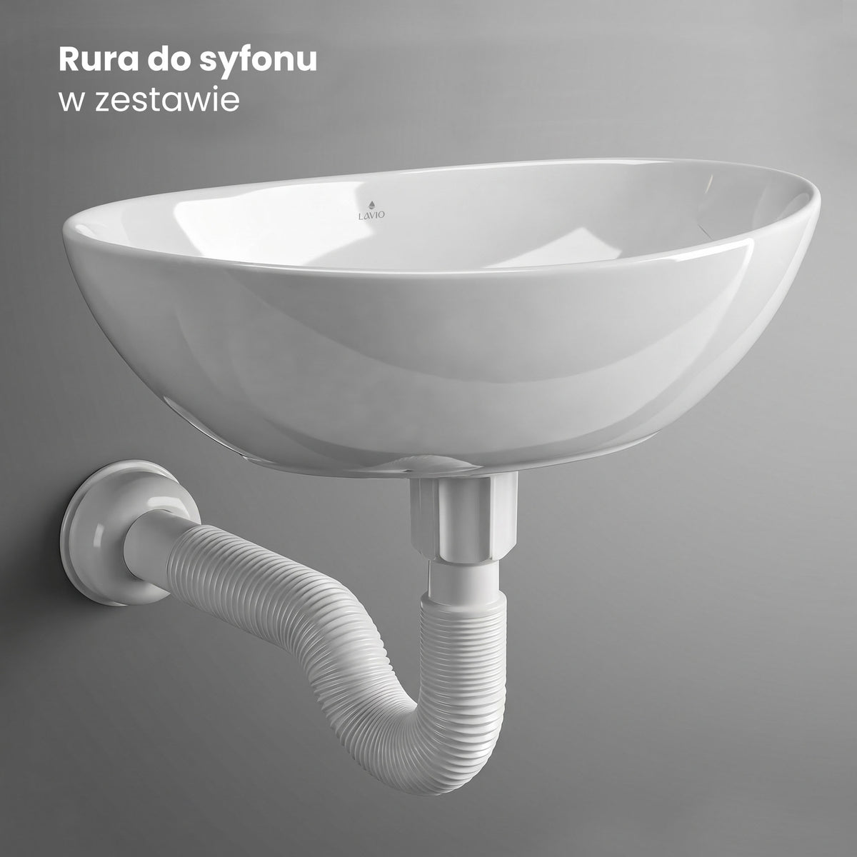 Lavabo d'Appoggio Ovale Ceramica 41 cm – Bianco