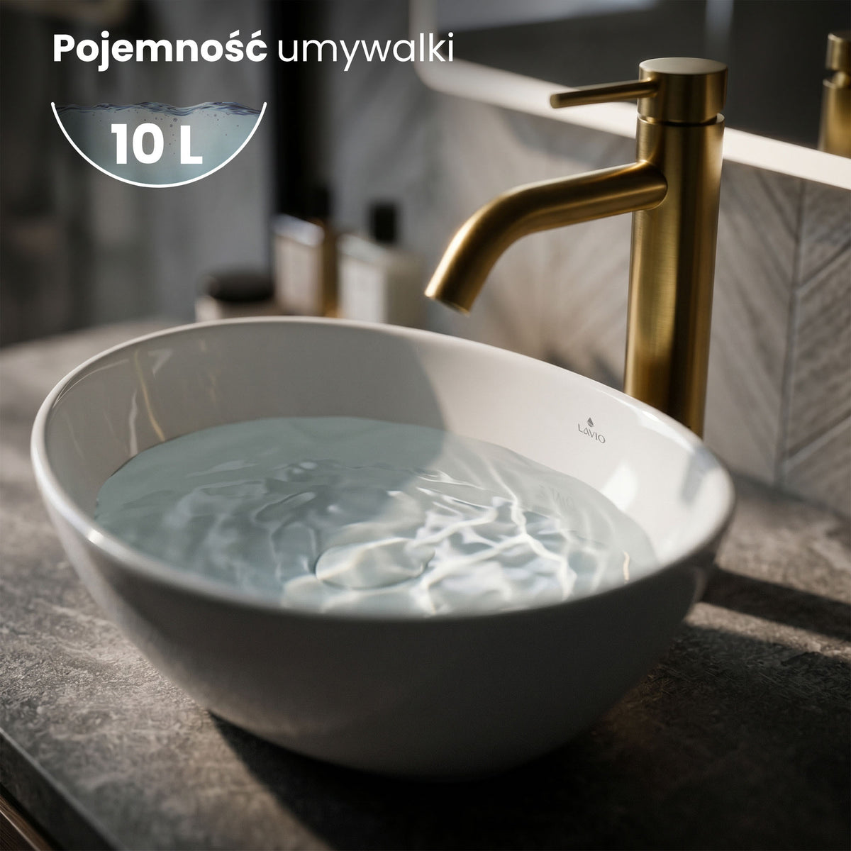Lavabo d'Appoggio Ovale Ceramica 41 cm – Bianco