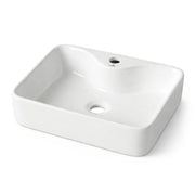 Lavabo d'Appoggio Rettangolare Ceramica 47 cm – Bianco