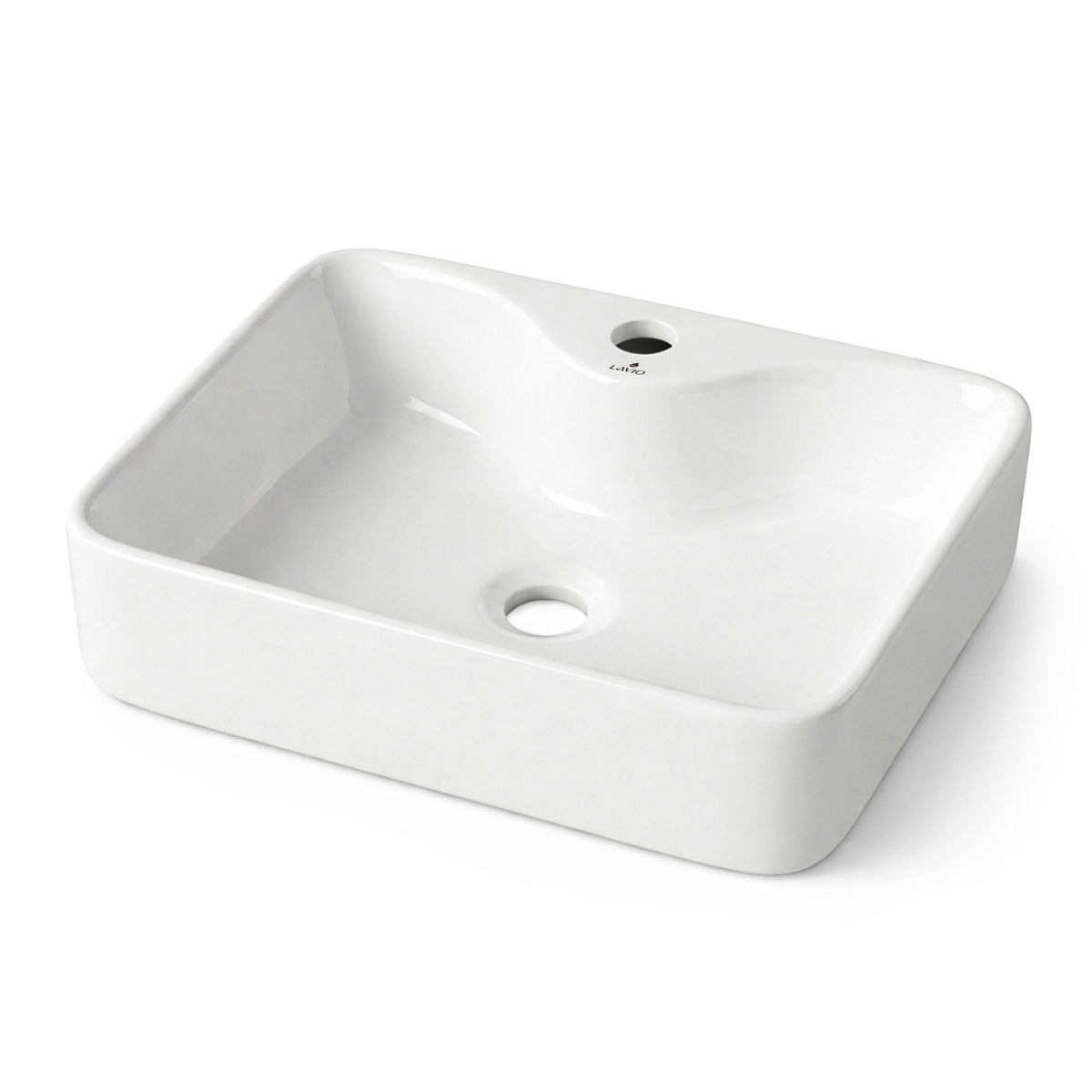 Lavabo d'Appoggio Rettangolare Ceramica 47 cm – Bianco