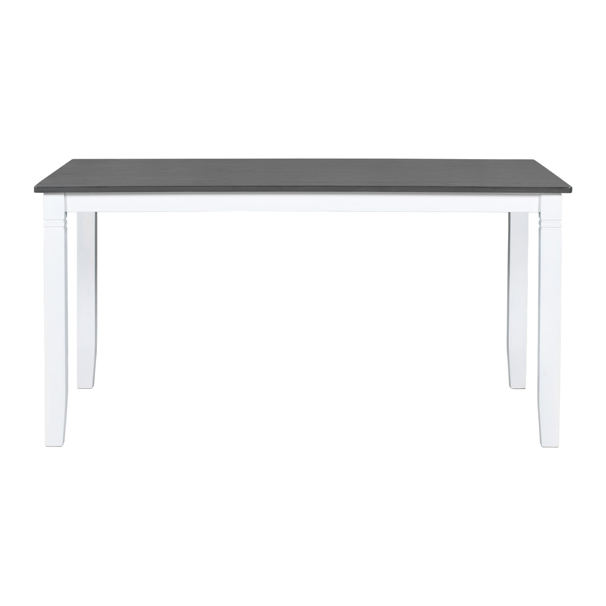 Set Tavolo Pranzo 6 Pezzi Legno Grigio Bianco