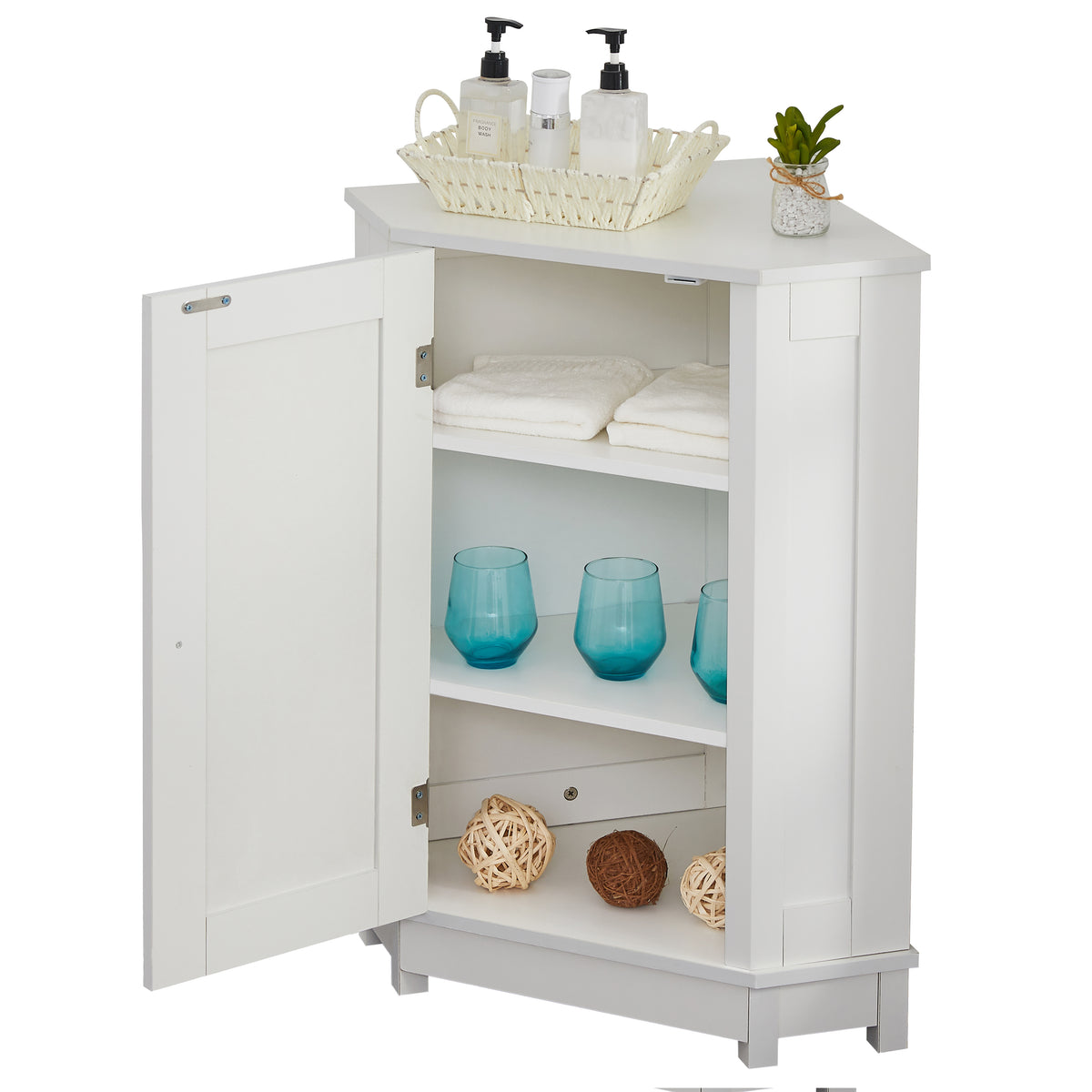 Mobile Bagno Angolare Triangolare Bianco