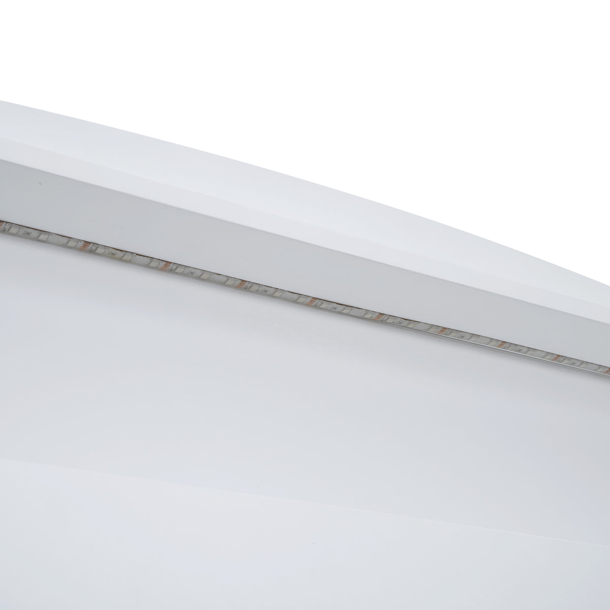 Letto Singolo Piattaforma LED Bianco 3 Cassetti