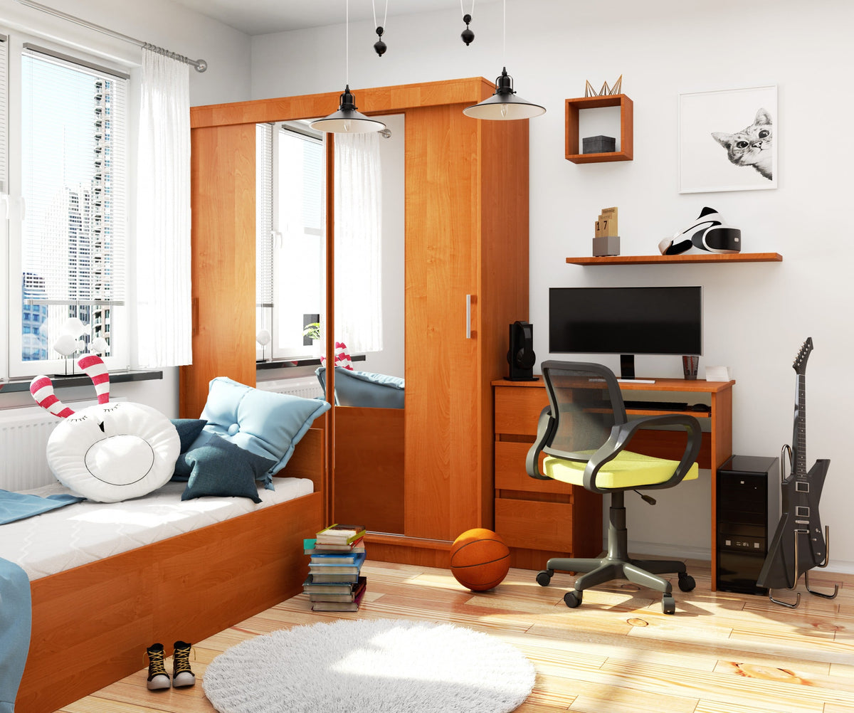 Armadio Scorrevole 150 cm con Specchio — Olmo