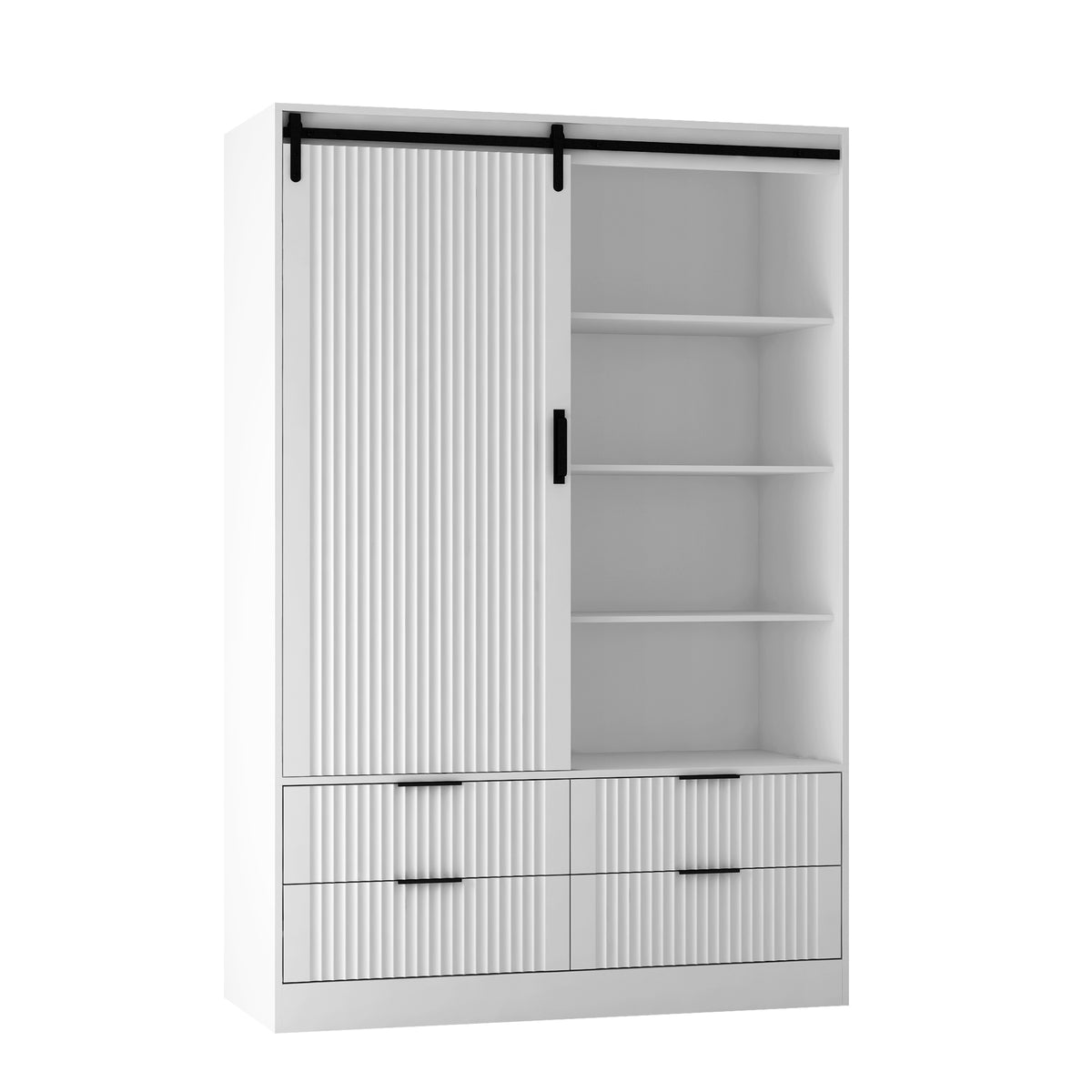 Armadio Camera Bianco Alto Porta Scorrevole