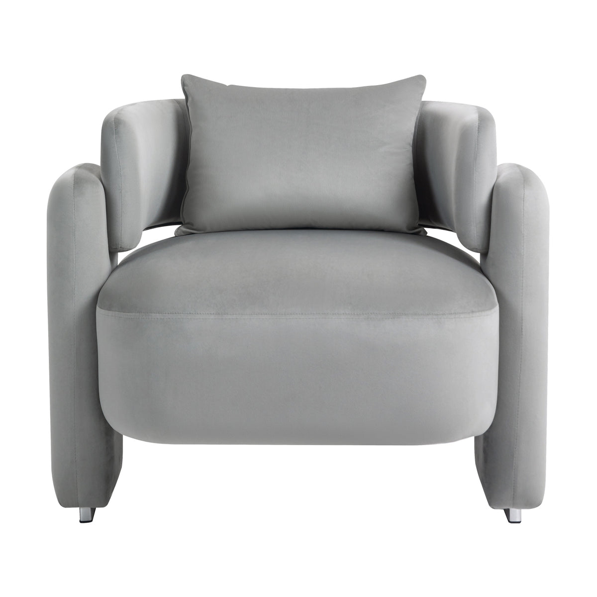Poltrona Lounge Velluto Grigio