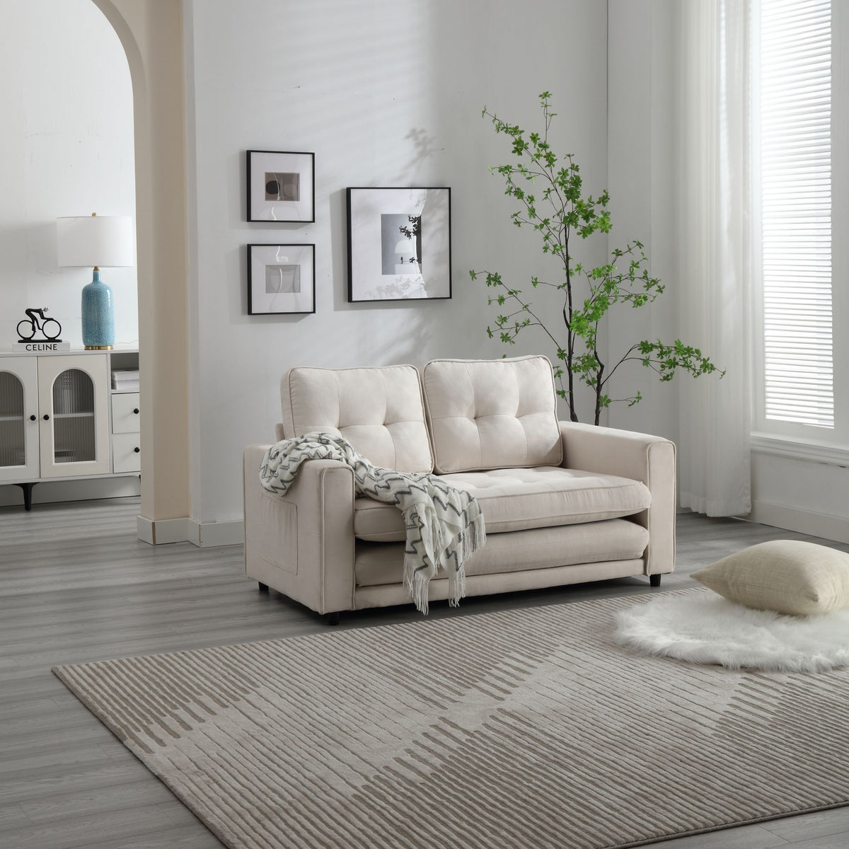 Divano Letto Futon Convertibile 3 Posizioni