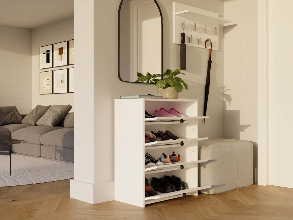 Scarpiera Linea 66 cm 4 Ante – Bianca
