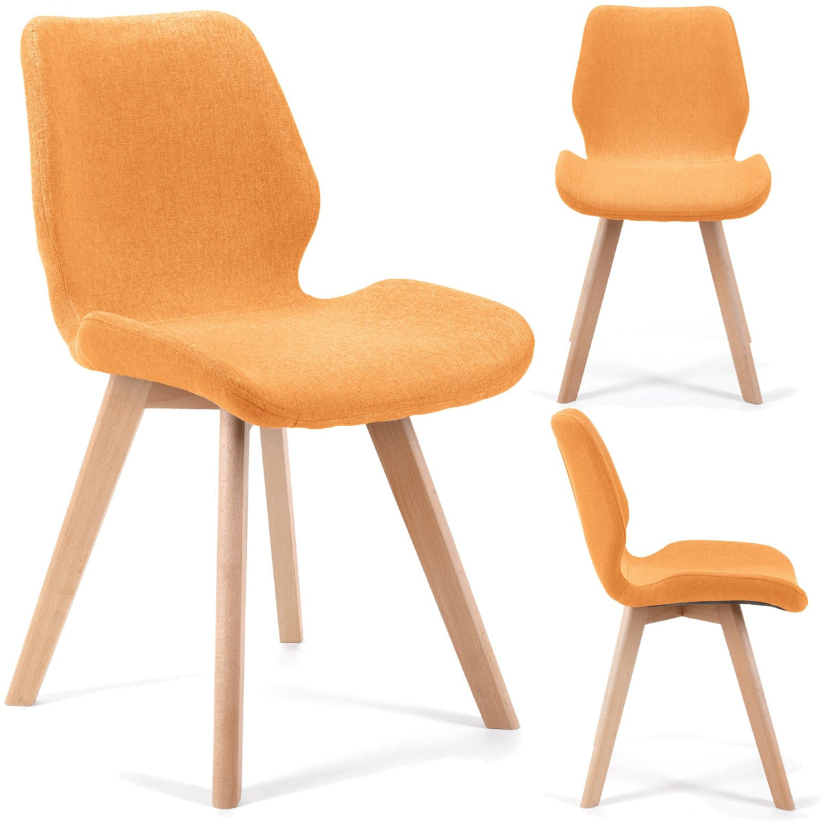 Set 4 Sedie Sera Imbottite – Arancione