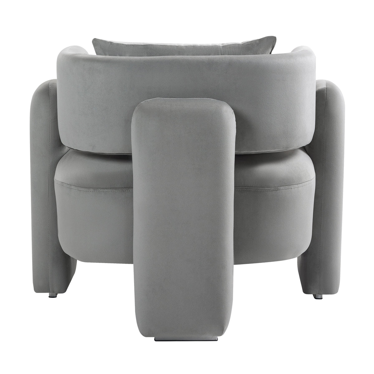 Poltrona Lounge Velluto Grigio
