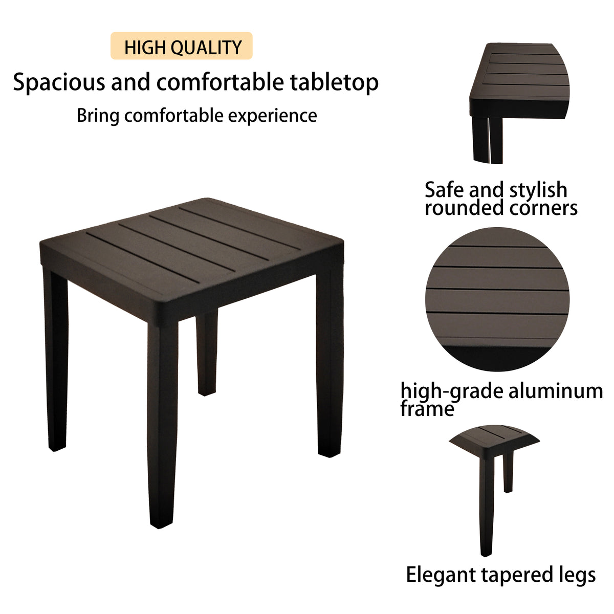 Set Lettini Patio Alluminio 3 Pezzi