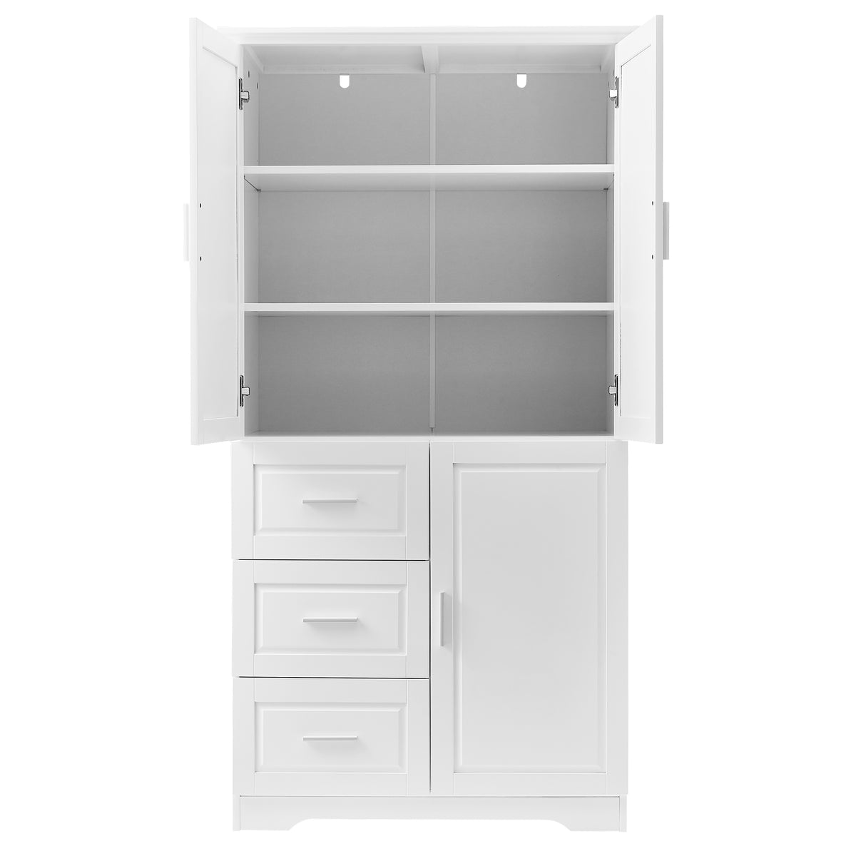 Mobile Bagno Alto Porte Cassetti Bianco