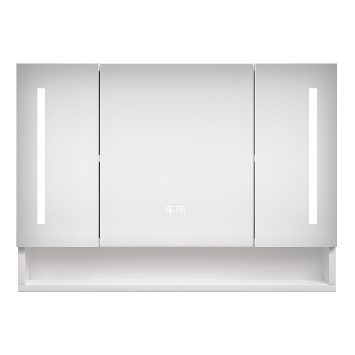 Armadietto Bagno LED 100x70cm 3 Ante