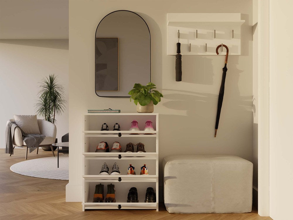 Scarpiera Linea 66 cm 4 Ante – Bianca