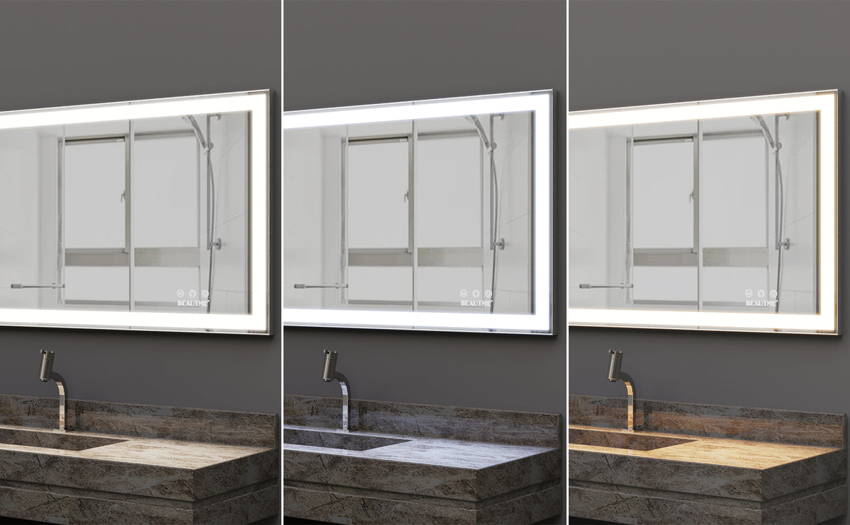Specchio LED Bagno 122x61cm Antiappannamento