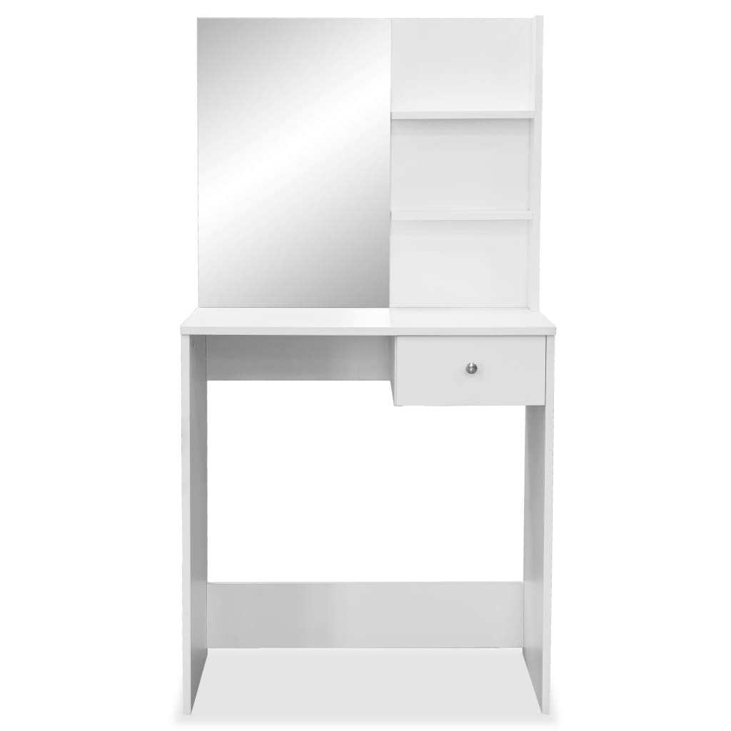 NNEVL Dressing Table Chipboard 75x40x141 cm White-2