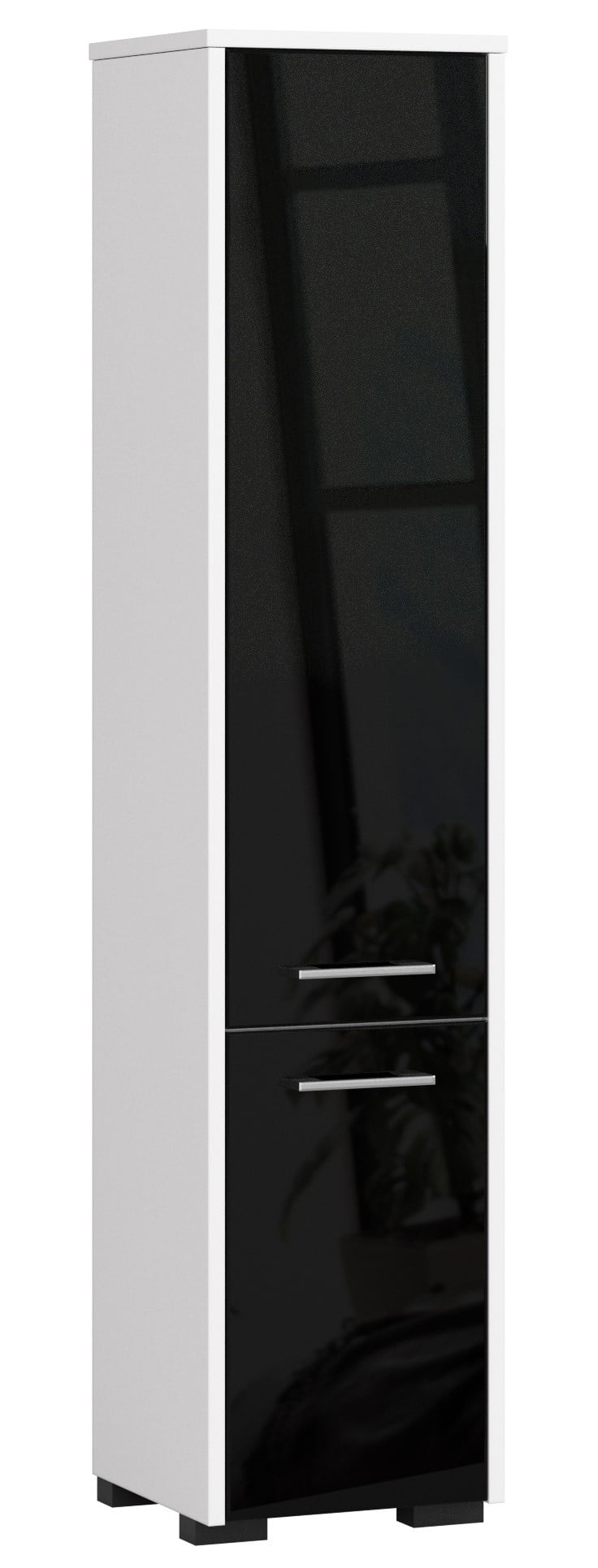Colonna Bagno Aria 140 cm 2 Ante – Nero Lucido