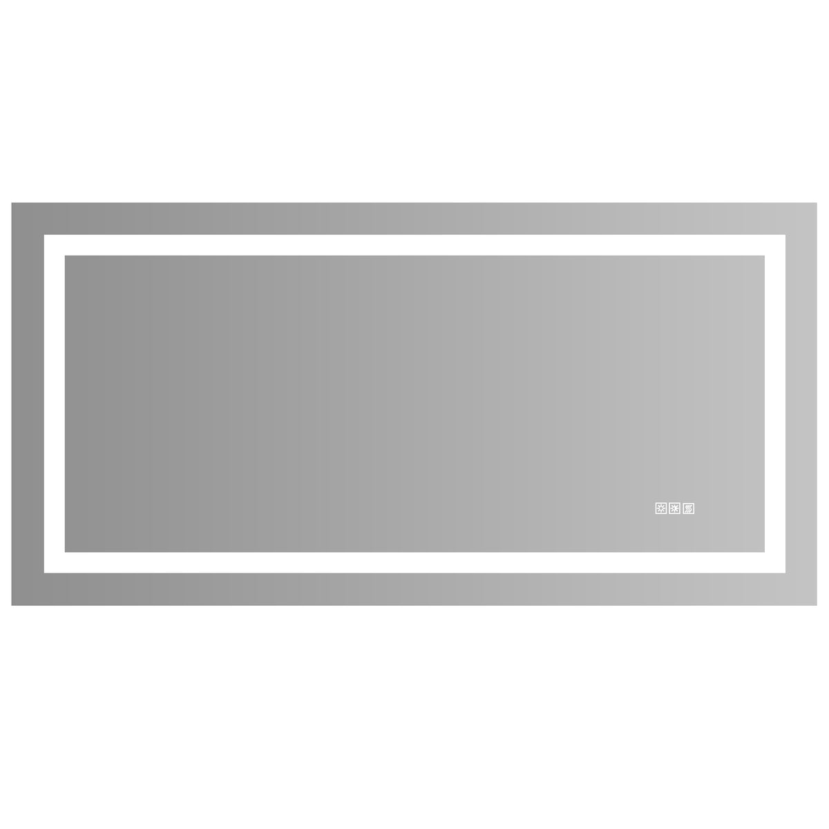 Specchio LED Bagno 183x91cm Antiappannamento Dimmer