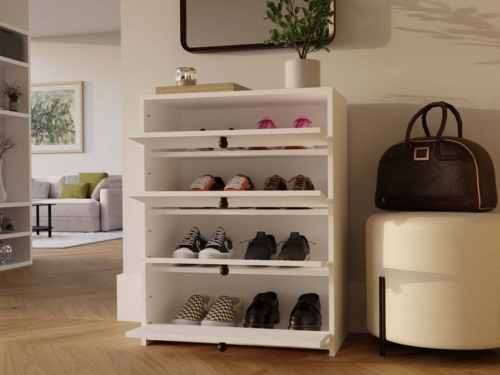 Scarpiera Linea 66 cm 4 Ante – Bianca