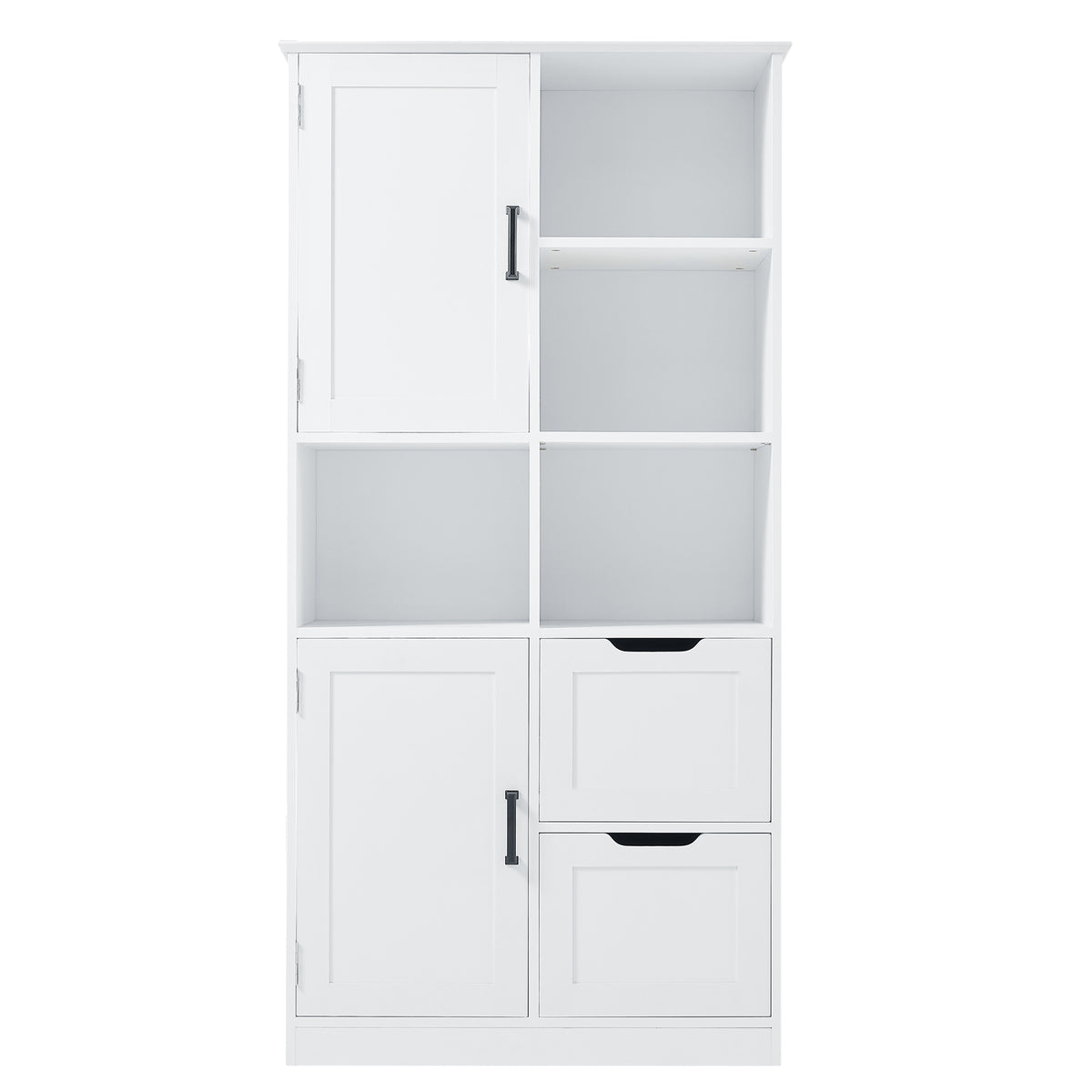 Mobile Bagno Porte Cassetti Ripiani Bianco