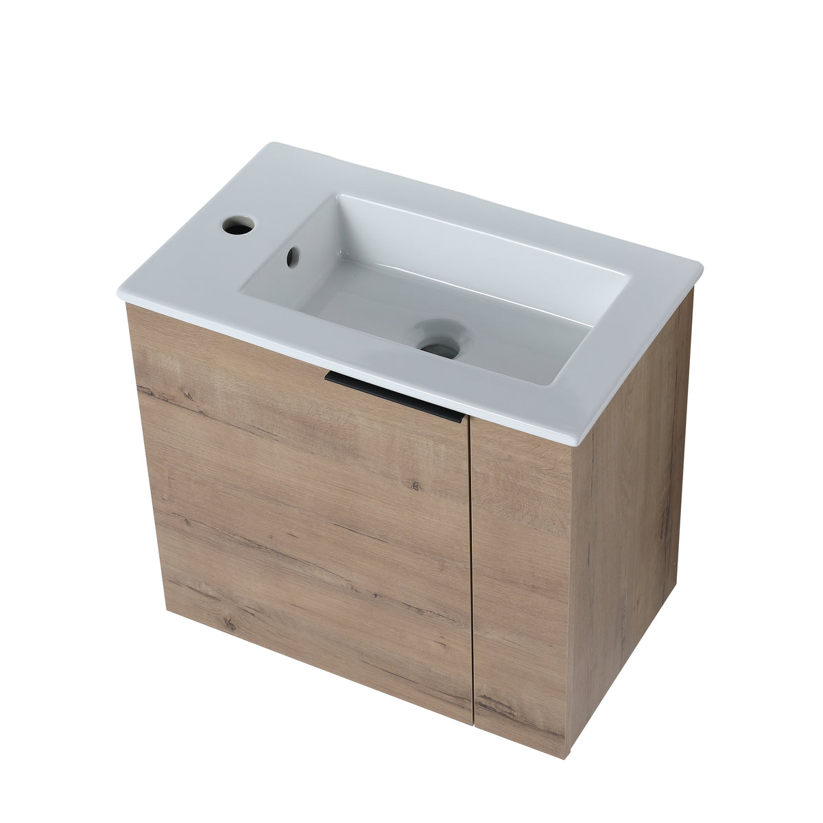 Mobile Bagno Sospeso 56cm Rovere con Lavabo