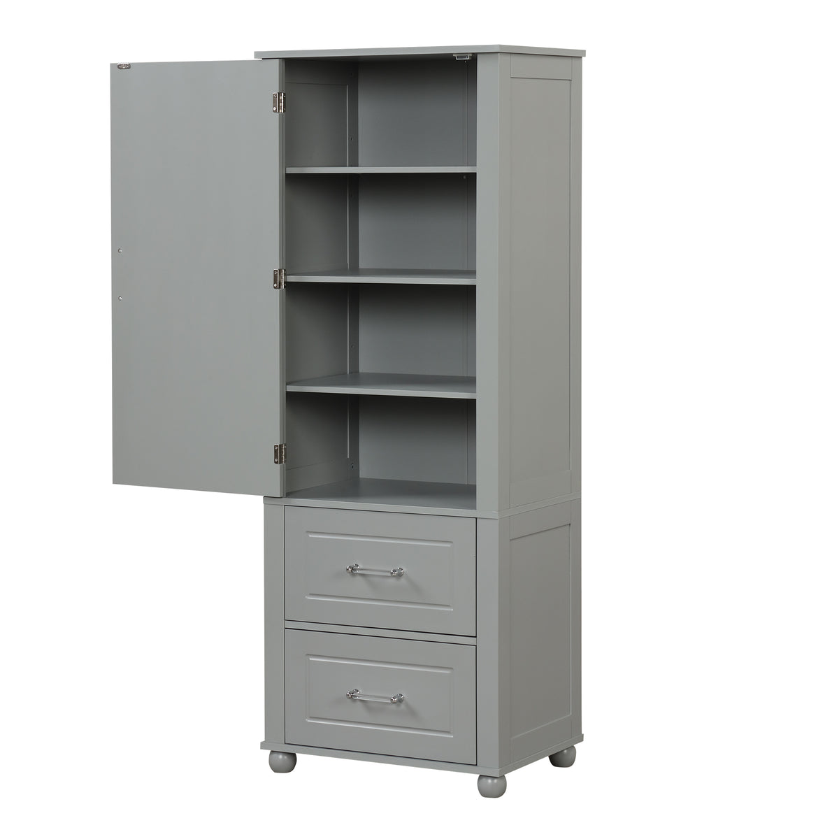 Mobile Bagno Alto Grigio 2 Cassetti 156cm