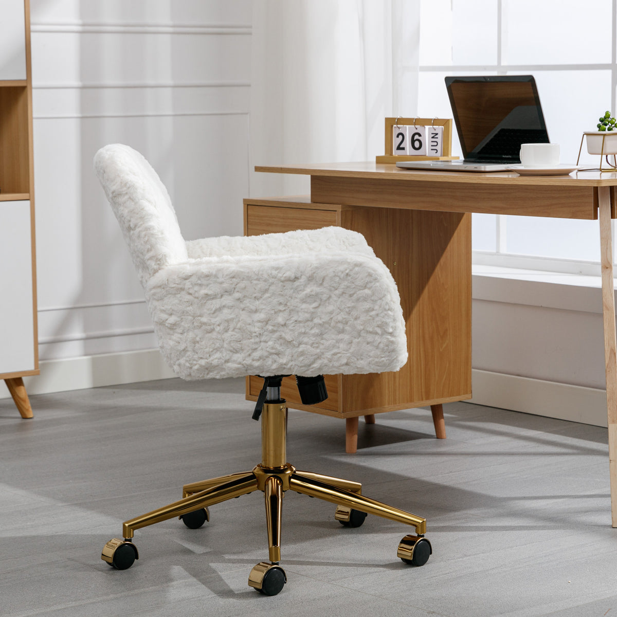 Sedia Ufficio Girevole Regolabile Base Oro