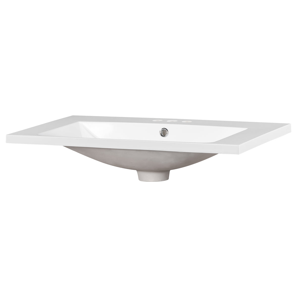 Lavabo Resina 76cm Bianco 3 Fori