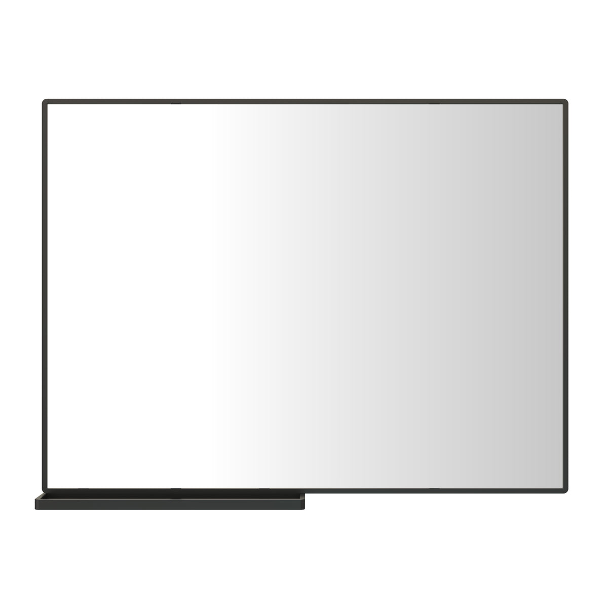 Specchio Bagno 102x76cm con Mensola Nero