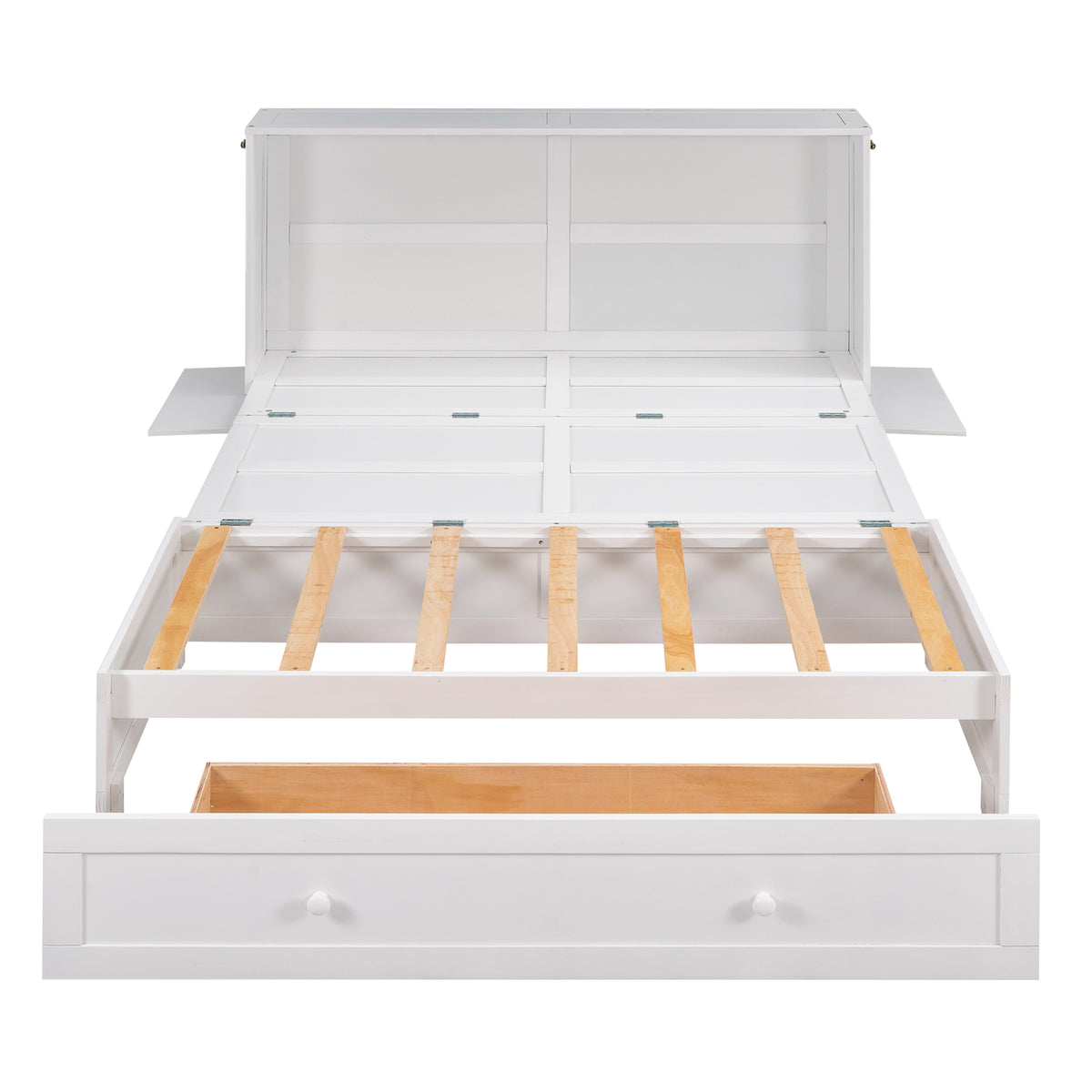 Letto Murphy Queen Bianco con Cassetto