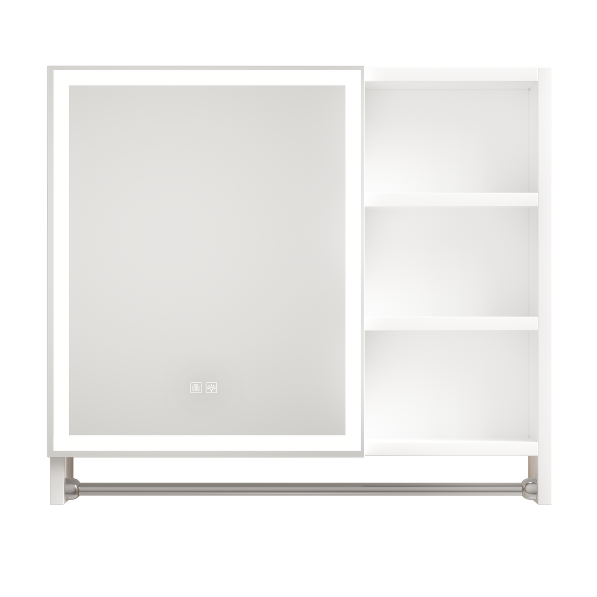 Armadietto Bagno LED 81x70cm con Specchio