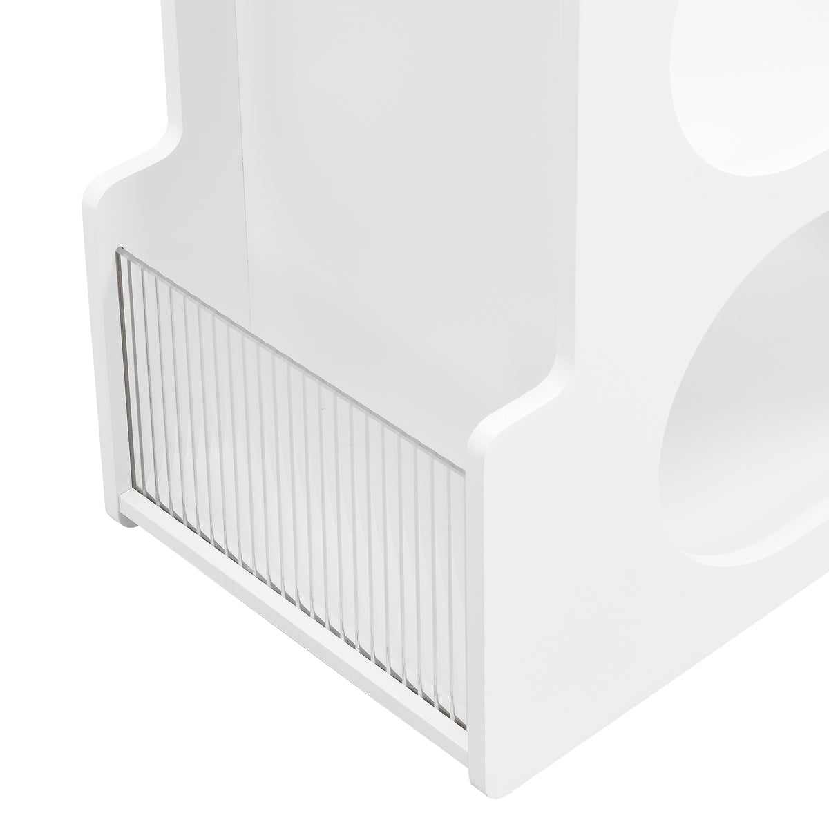 Tavolino Mobile Bianco Vetro Temperato