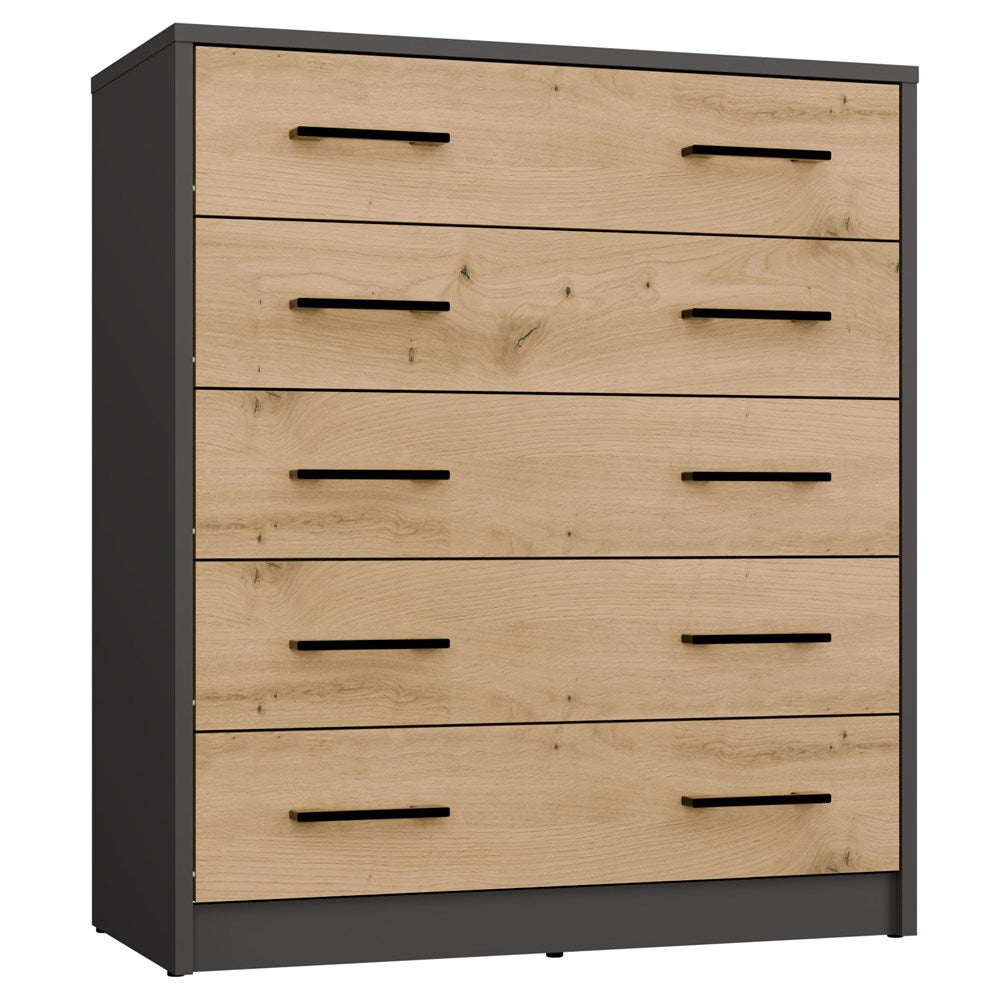 Scarpiera Linea 5 Ante – Antracite e Rovere