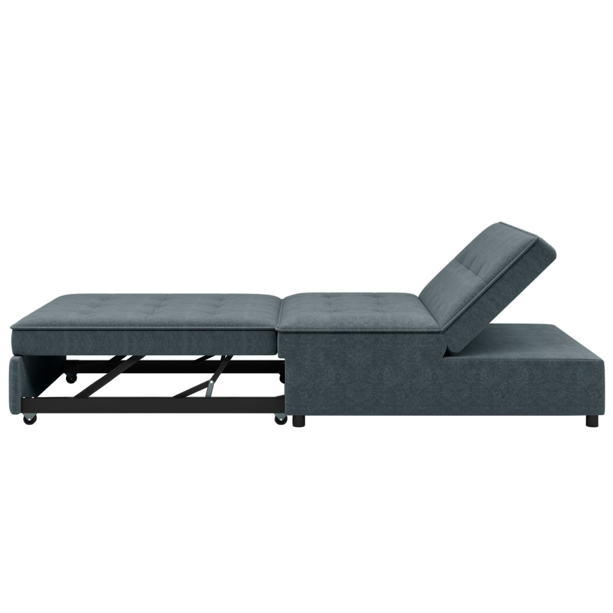 Divano Letto 4in1 Pouf Ripostiglio Blu