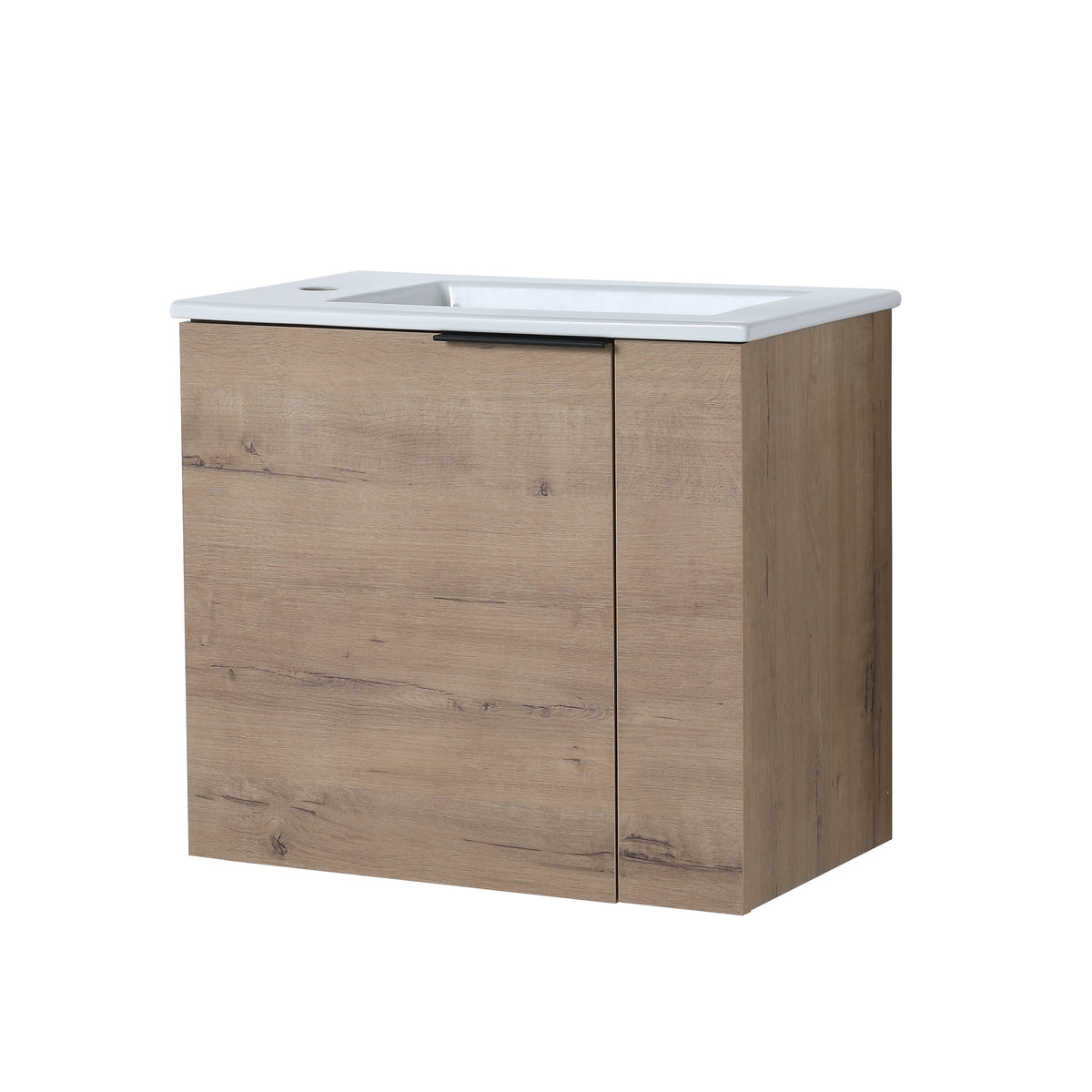 Mobile Bagno Sospeso 56cm Rovere con Lavabo